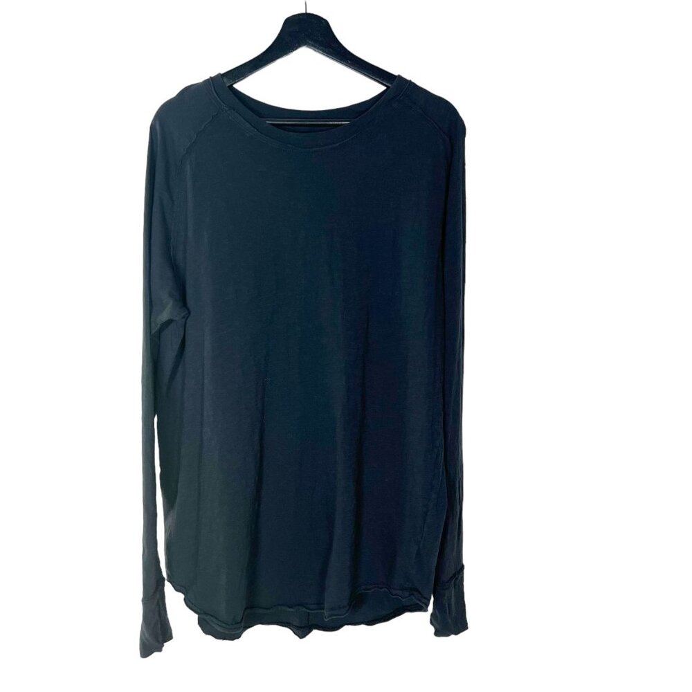 We The Free Black Long Ragland Sleeve Top Medium